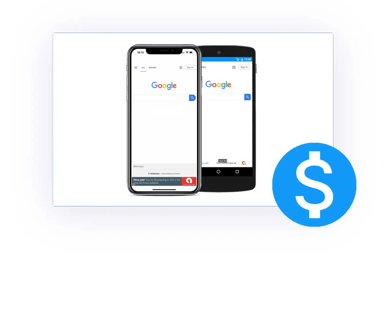 Google AdMob ads in WebView apps on iOS and Android
